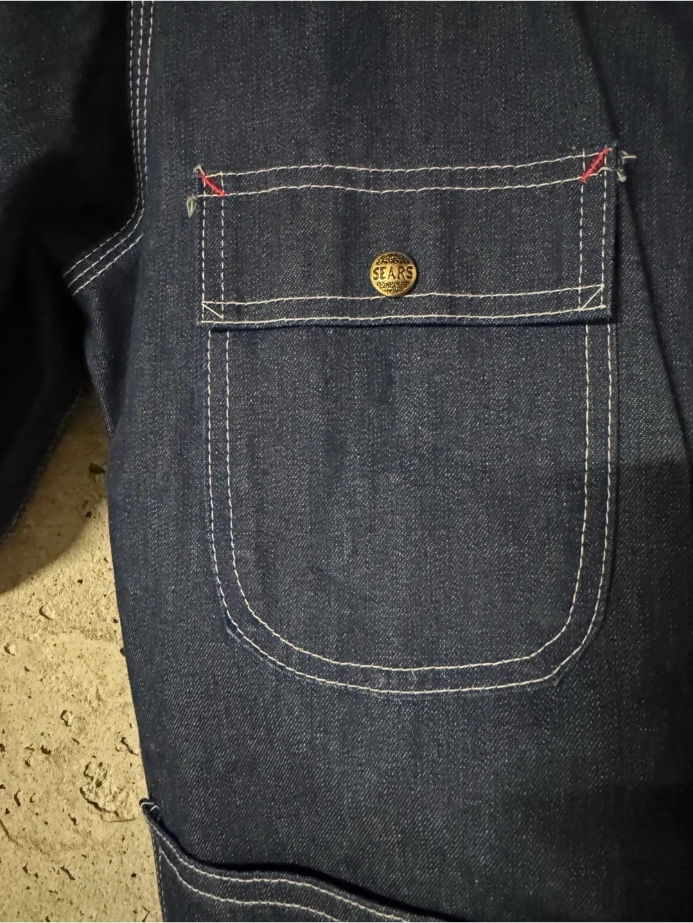Vintage Sears Navy Denim Chore Jacket
